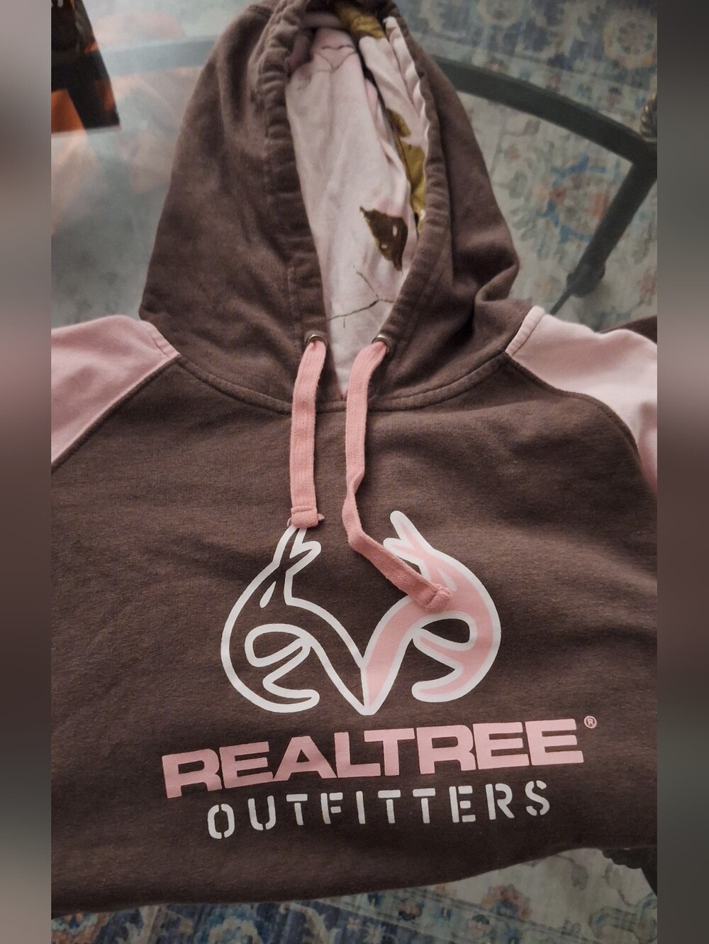 Realtree Brown Hoodie with Pink Accents